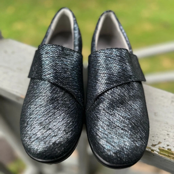 ALEGRIA PG Lite Lauryn Blue Metallic Leather Comfort Clogs Women's 41 10.5/11 - Picture 2 of 15